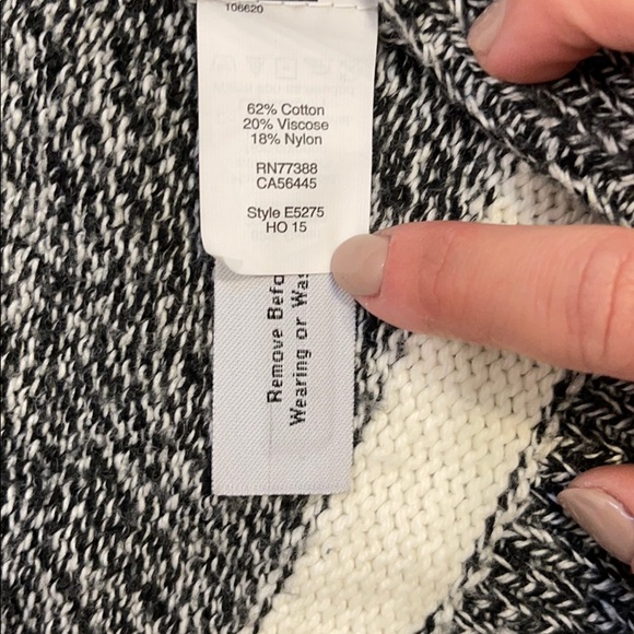 Madewell gray and white striped Cardigan - Picture 4 of 7